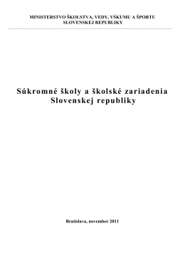 Súkromné školy a školské zariadenia Slovenskej republiky