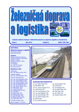 číslo 2/2014 - Fakulta prevádzky a ekonomiky dopravy a spojov