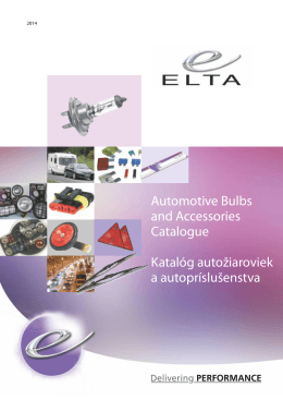 Automotive Bulbs and Accessories Catalogue Katalóg autožiaroviek
