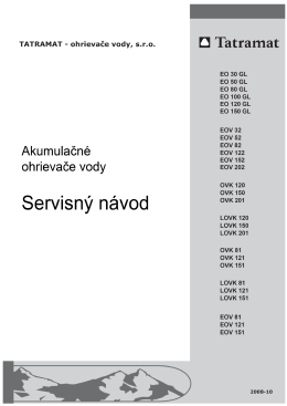 Servisný návod 2008_10 pre EO GL, EOV x2, OVK, LOVK, EOV