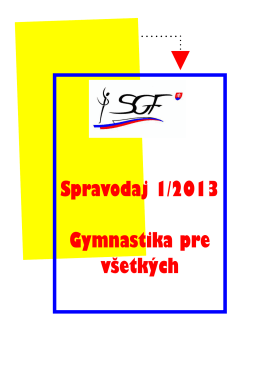 Spravodaj 1/2013 - Slovenská gymnastická federácia