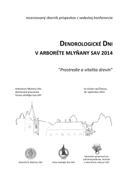 DD2014_1.pdf - Arborétum Mlyňany SAV