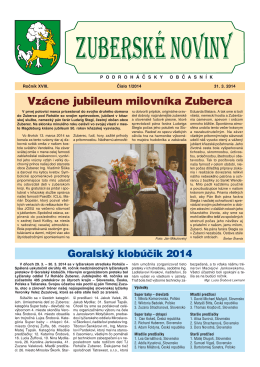 Zuberské noviny 1/2014 Formát PDF