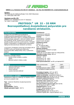 Technický list materiálu Protegol 32-55 RRM