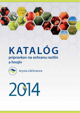 KATALÓG - Arysta LifeScience Slovakia s.r.o.