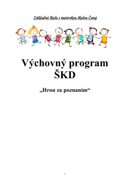 názov výchovného programu - Základná škola s materskou školou