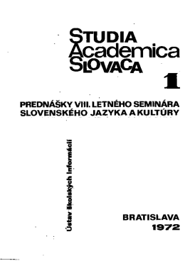 Prednášky V)!). - Zborníky Studia Academica Slovaca