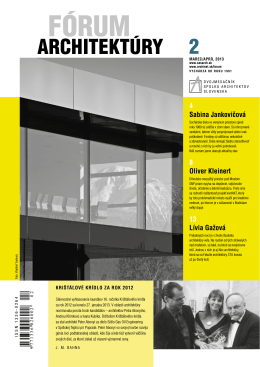 forum2_13 tlac.pdf - Spolok architektov Slovenska