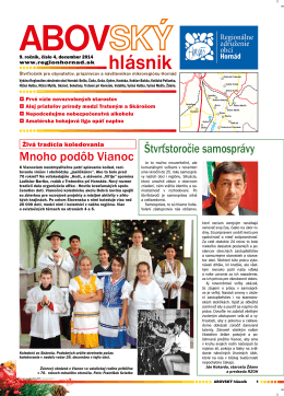 4/2014 - Regionálne združenie obcí Hornád