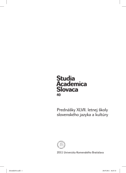 [PDF] Textové PDF - Zborníky Studia Academica Slovaca