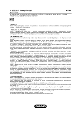 PLATELIA™ Aspergillus IgG 62783 96 TESTOV - Bio-Rad
