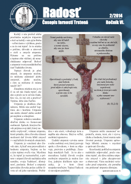 Farský časopis Radosť 2/2014