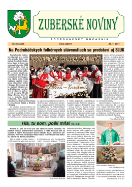 Zuberské noviny 2/2014 Formát PDF