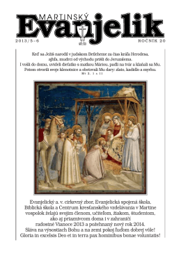 MARTINSKÝ EVANJELIK 5 - 6 / 2013 (pdf)