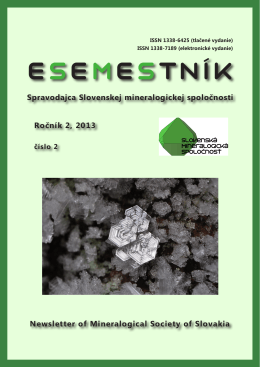 ESEMEStNíK - Slovenská mineralogická spoločnosť