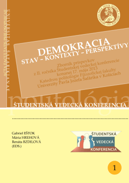 DEMOKRACIA: Stav - Kontexty - Perspektívy