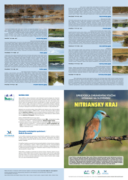 Poster o chránených vtáčích územiach Nitrianskeho