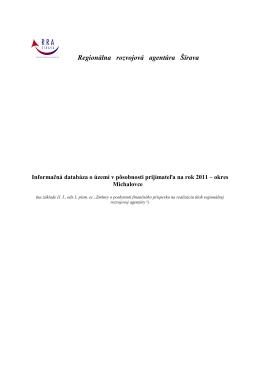 ID_okres_Michalovce_2011.pdf - Regionálna rozvojová agentúra