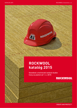 Cenník ROCKWOOL platný od 1.4.2015