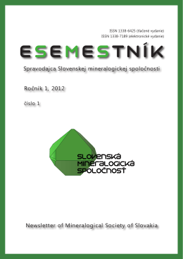 Esemestník 1/1 - Slovenská mineralogická spoločnosť