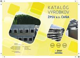 Katalóg betónových výrobkov ŽPSV a.s. Čaňa_2013