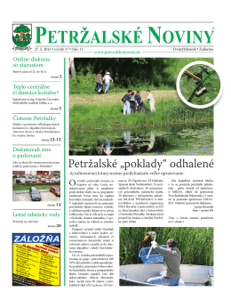Rok 2011 - Petržalské Noviny