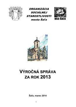 Výročná správa 2013 (pdf - 1691 KB) - OSS Šaľa