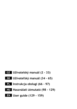 Uživatelský manuál (2 - 33) Užívateľský manuál (34 - 65