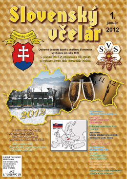 Slovenský včelár 01/2012 - SPOLOK VČELÁROV SLOVENSKA