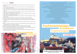 Psychotraumatológia Psychoterapia Attachment