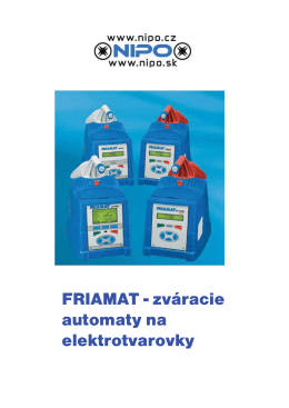 FRIAMAT - zváracie automaty na elektrotvarovky