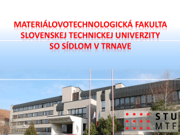 Snímka 1 - Slovenská technická univerzita v Bratislave