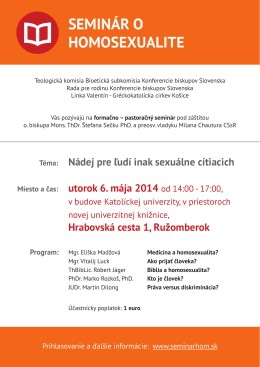 Seminár o homosexualite Ružomberok (PDF)