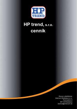 HP trend, s.r.o. cenník - Intercom Bratislava sro