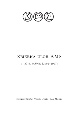 Zbierka úloh KMS, verzia na vytlačenie