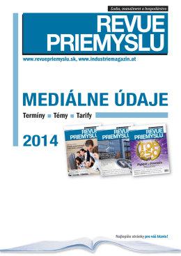 Mediálne údaje 2014 - industriemagazin