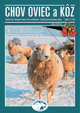Číslo 04/2010 - Zväz chovateľov oviec a kôz na Slovensku