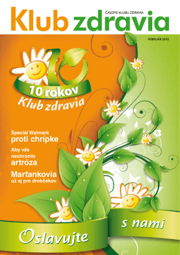 Jar 2010 PDF - Klub zdravia Walmark