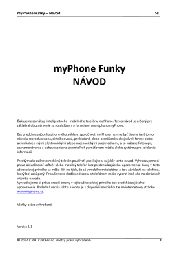 myPhone Funky NÁVOD