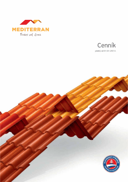 Cenník - strešná krytina Mediterran