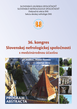 Program - Slovenská nefrologická spoločnosť