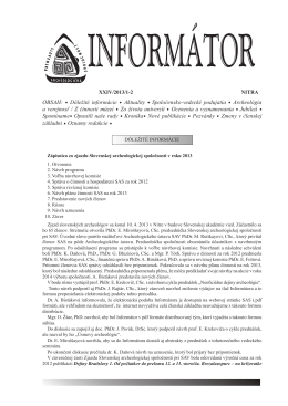 Informátor SAS XXIV/2013/1-2 - Slovenská archeologická spoločnosť