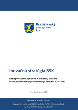 Inovačná stratégia BSK 2014-2020