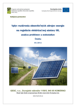 Vplyv rozšírenia obnoviteľných zdrojov energie na reguláciu