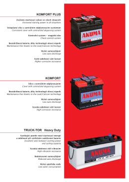 Katalog autobatérií Akuma