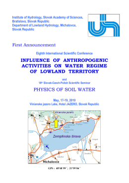 influence of anthropogenic activities on water regime of lowland