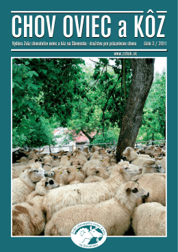 Číslo 03/2011 - Zväz chovateľov oviec a kôz na Slovensku