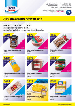 Akcia Retaila Gastrona január 2014