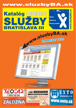 Katalóg 2012/2013 - Služby Bratislava