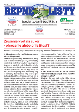 Prevziať Repné listy č.3 / 2014 (PDF)
